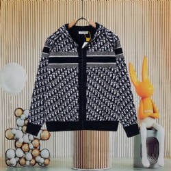 Dior couple's hooded knitted sweater coat